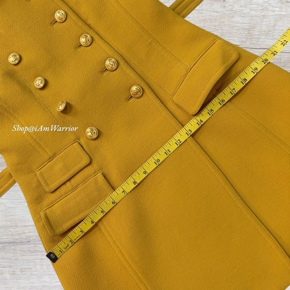 J.Crew goldenrod double breasted double cloth wool belted coat *shop@iamwarrior - Picture 9 of 15